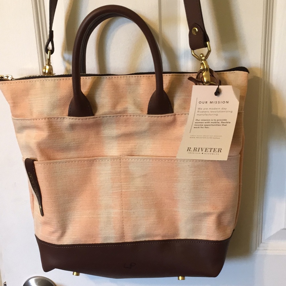 - - R.Riveter American otto peach canvas leather new